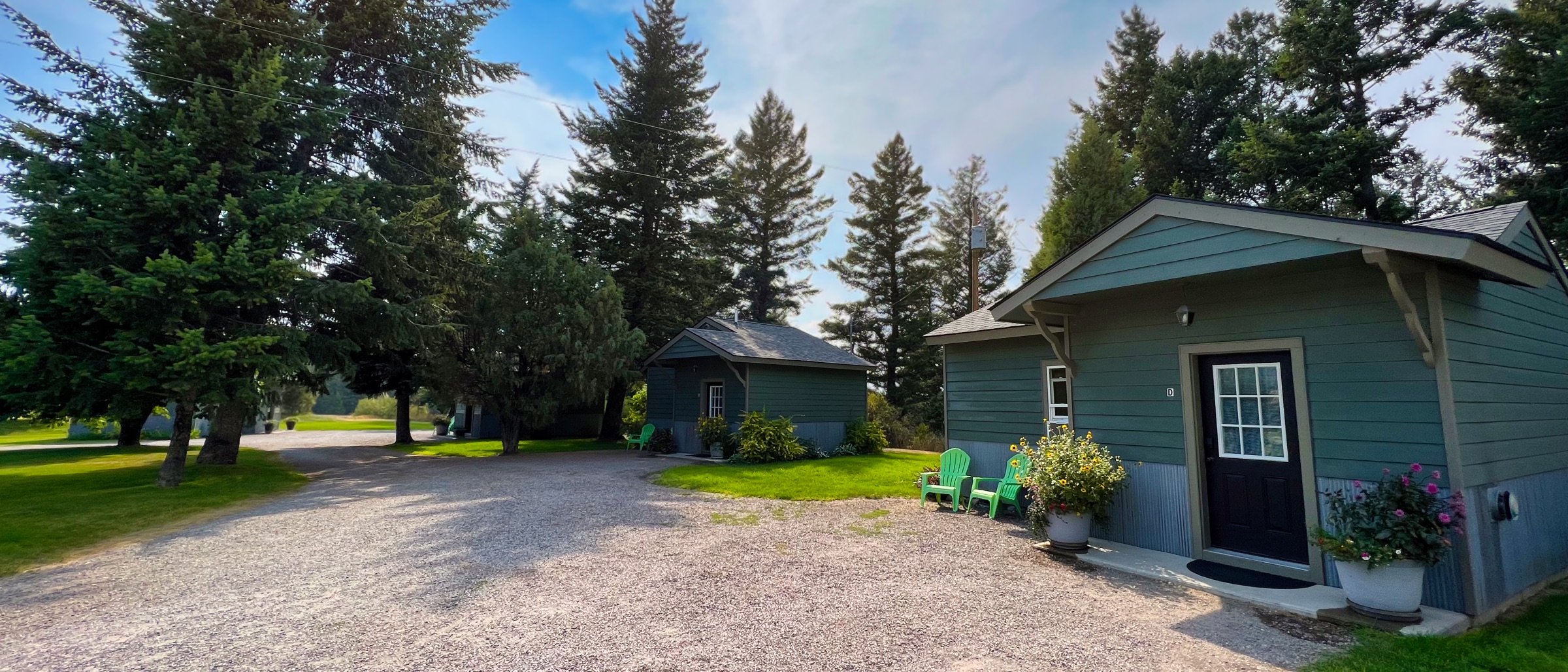 South-facing porch. The aspens go first; the larches follow.